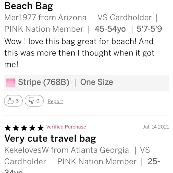 VICTORIA'S SECRET Striped Cinch Backpack Bag - Picture 6 of 10